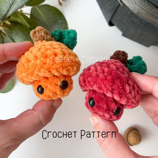 Itty Bitty Apple/Pumpkin Pop Crochet Pattern