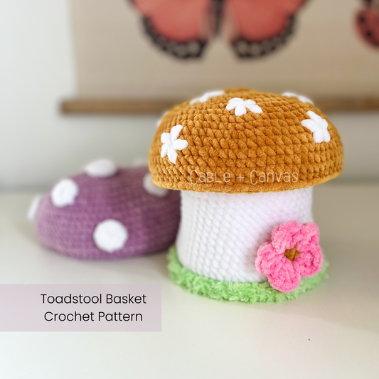 Toadstool Basket Crochet Pattern