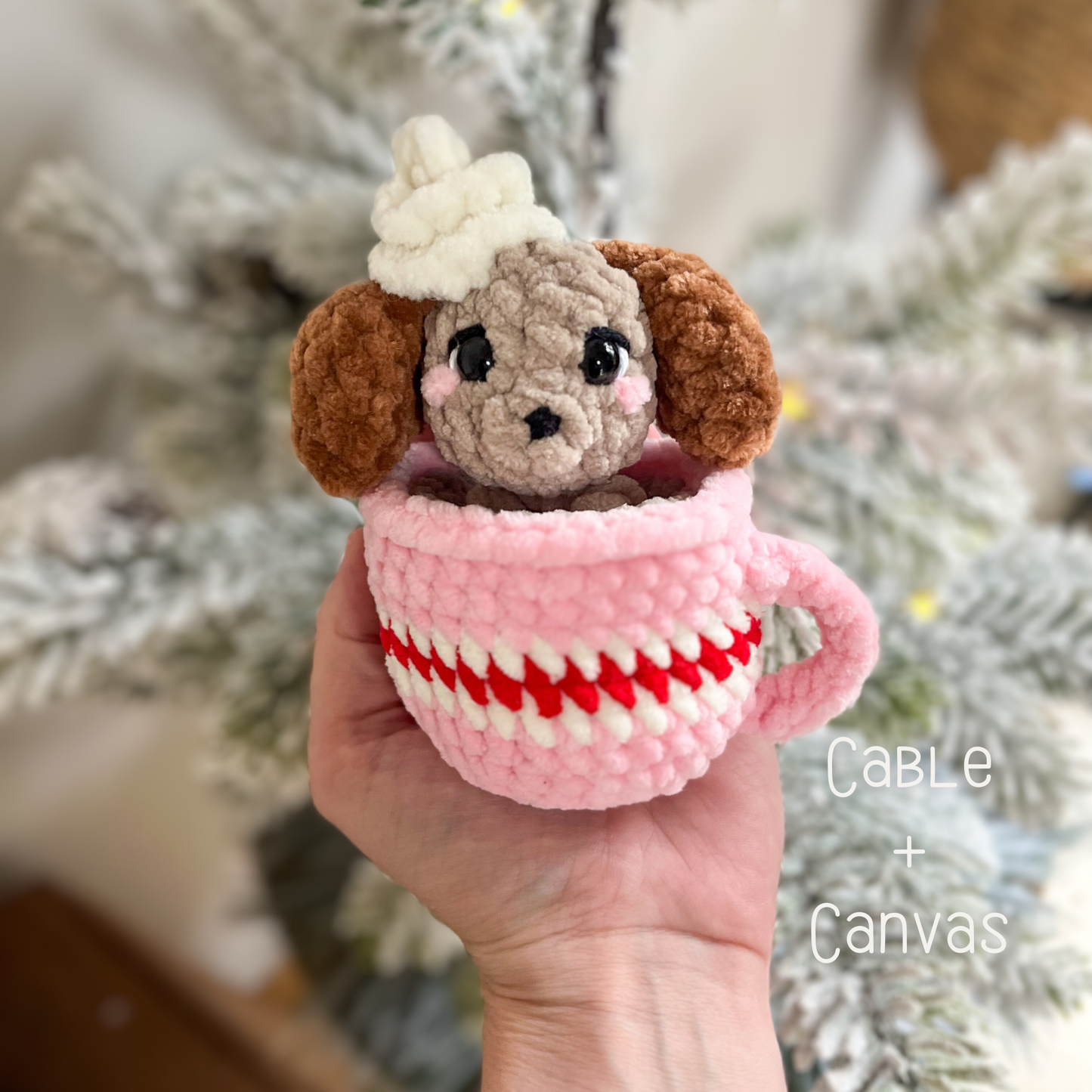 Popping Pup in a Cup Crochet Pattern