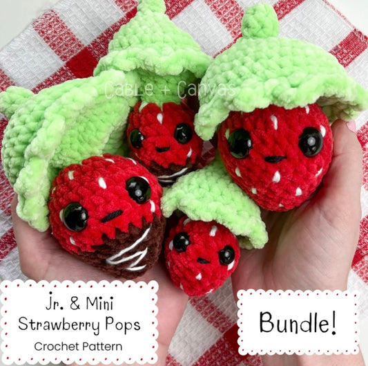 Strawberry Pops Crochet Pattern BUNDLE