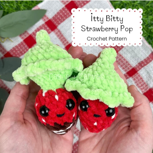 Itty Bitty Strawberry Pops Crochet Pattern